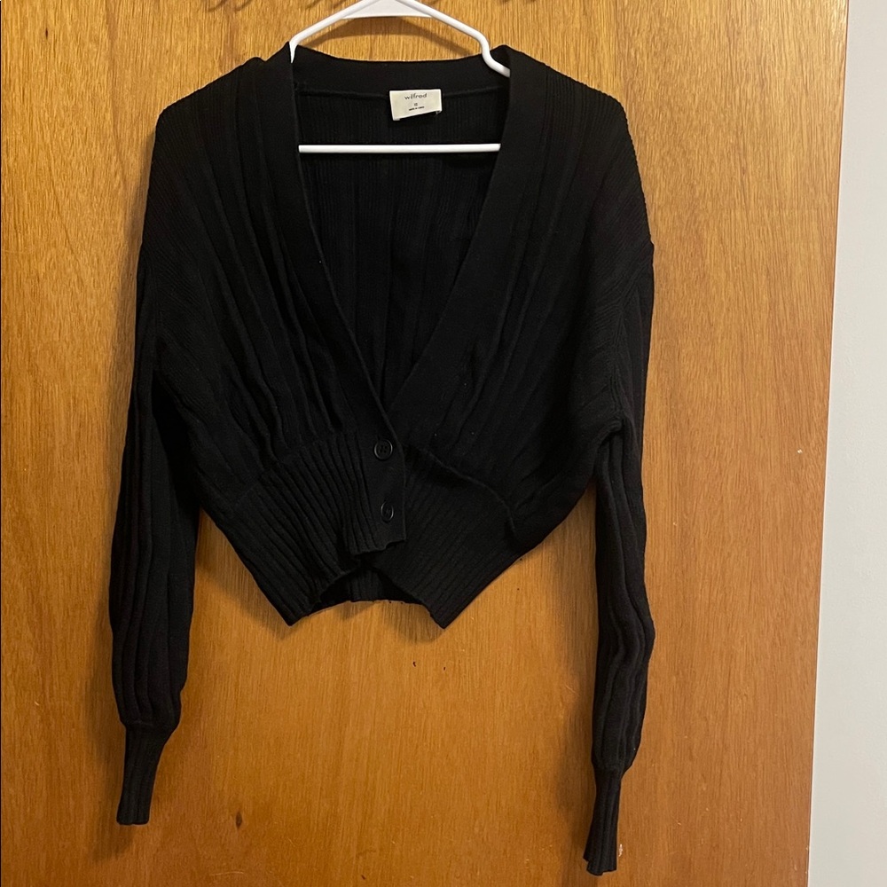 Wilfred Black Off-the-Shoulder Sweater